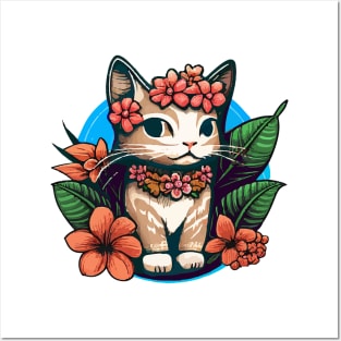 Hawaii Vibes Kitty Posters and Art